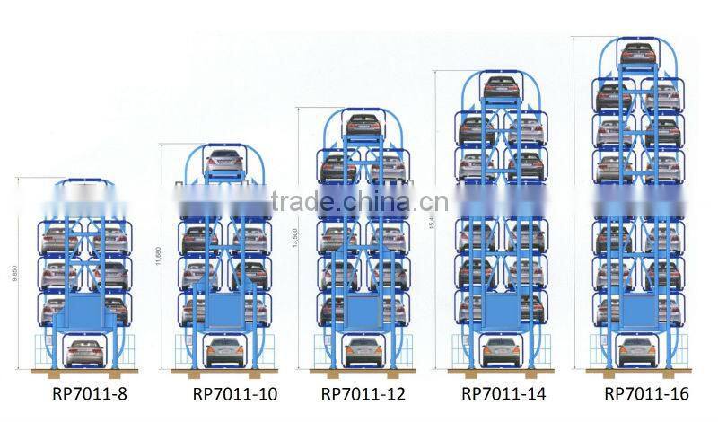 Automatic 12 car spaces rotary parking lift