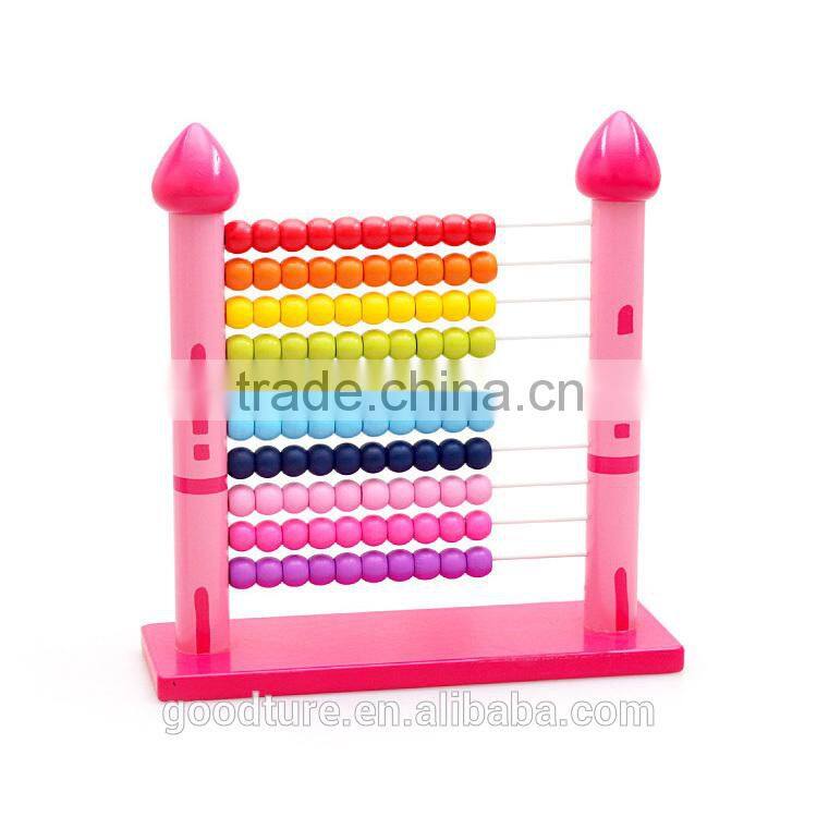 Wooden Castle Abacus Preschool Educational Counting Toys