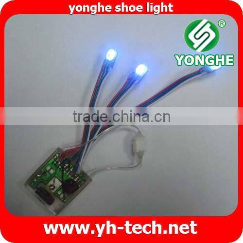 Seven color flashing shoe light for shoes decoration