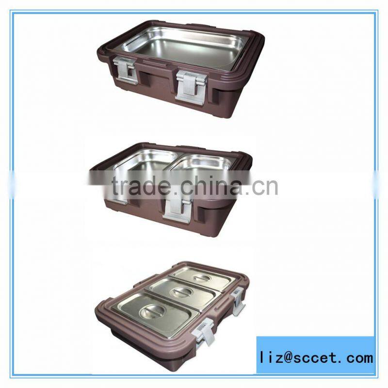 Plastic Food pan container 24L, with stainless steel pans for preserving hot food