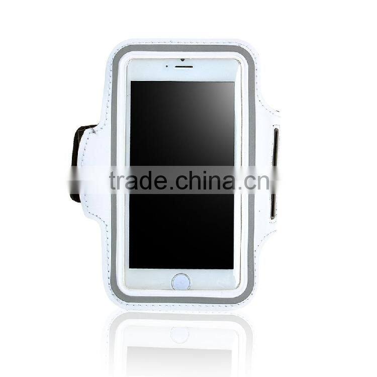 Running armband case for iphone 6 plus, adjustable sport armband smartphone case with PVC window