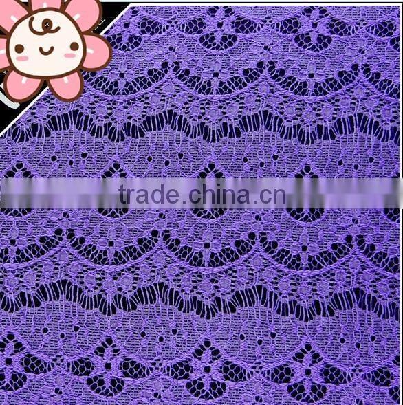 china whosale hot sale purple Water Soluble lace fabric for lady dress