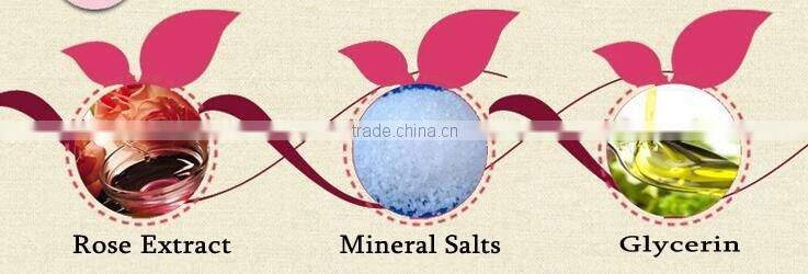 Organic Rose bath salt spa with rose petals & essential oils bath salt packaging custom brand