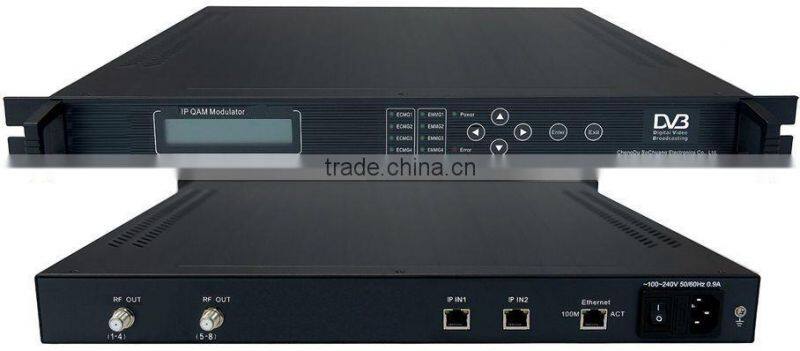 8in1 modulator with scrambler (TS IP/multicast gigabit in,8*DVB-C RF out)