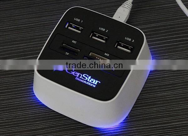 usb hub combo card reader driver with customized led logo