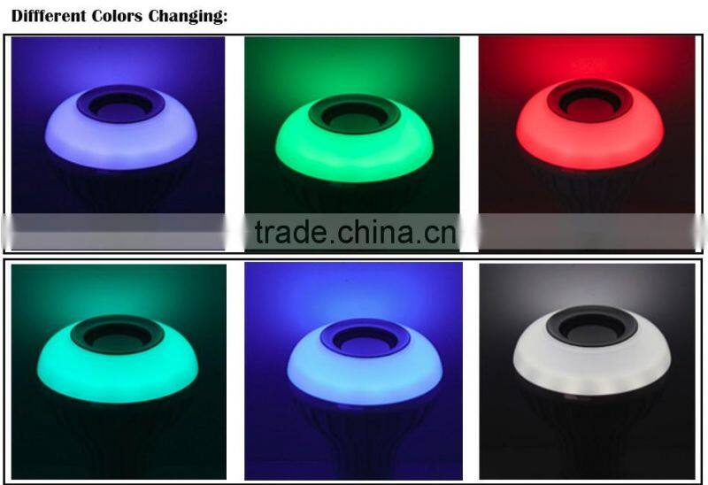 12W RGB LED Bluetooth speaker light dimmable