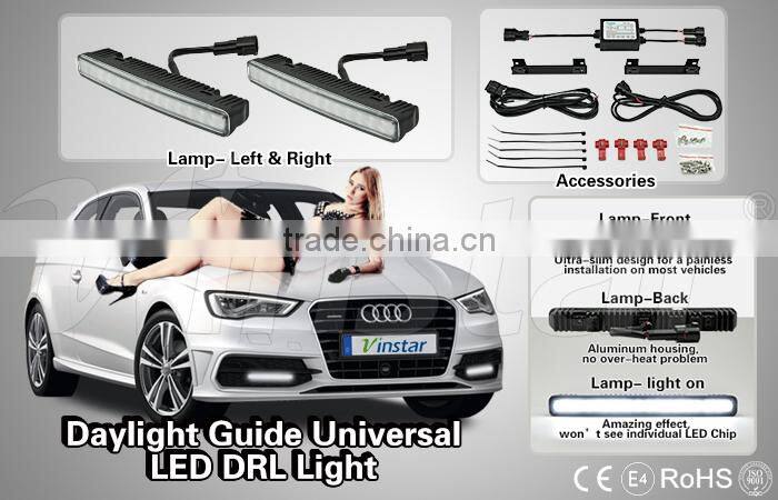 Vinstar hot selling auto spare parts 12V& 24V Voltage Daylight Guide LED DRL for Honda Jazz Fit