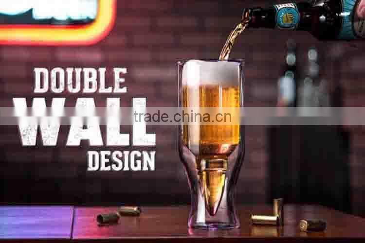 Excellent quality unique heat resistance double wall beer glass