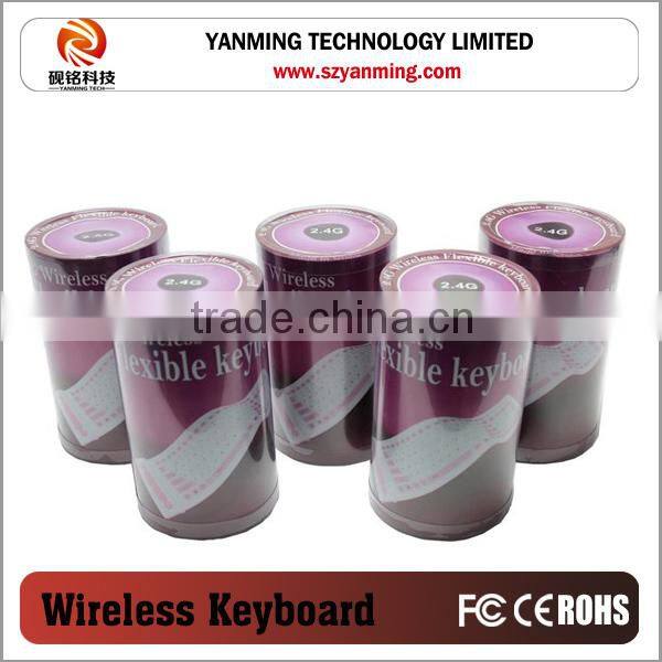 colored 2.4G wireless keyboard soft foldable keyboard