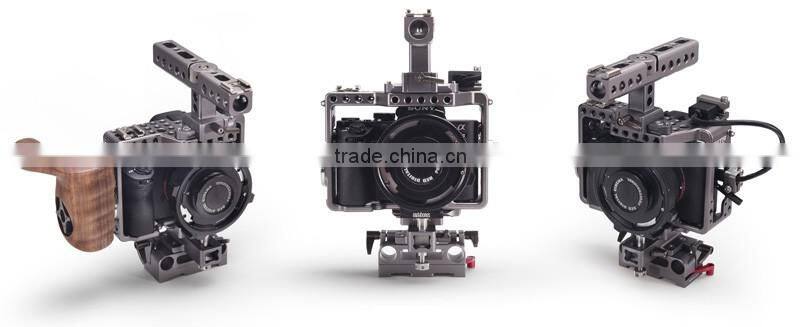 TILTA ES-T17A S0ny Alpha A7S II A7R II Mk2 Lightweight rig Cage Baseplate HDMI Wooden Handle