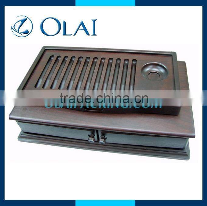 High polished wooden fountain pen packaging case