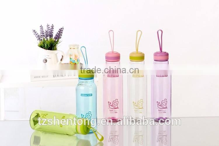 Narrow mouth portable bpa free plastic drinking water bottle YB-0139,YB-0140