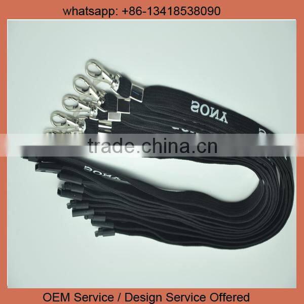 Custom logo cheap satin polyester heat transfer printed lanyard round lanyard