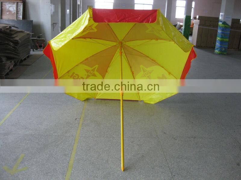 250cm Maggi windproof promotional advertising PVC outdoor beach umbrella