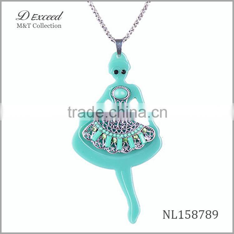 new design factory doll girls necklace beautiful girl necklace NL158784-91