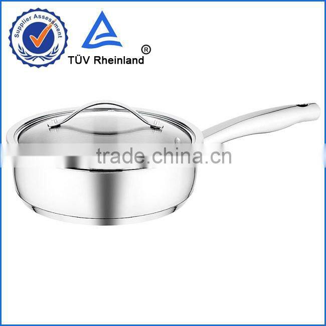 Bevel bottom type easy clean cheap fryng pan