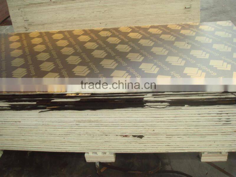 poplar core,wbp glue,brown film with logo, 18mm film faced plywood manufacturer