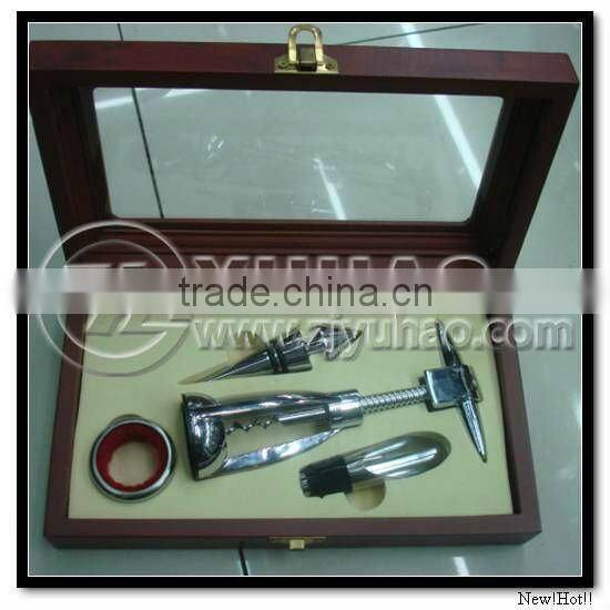 High Class Wooden Box Wine Set