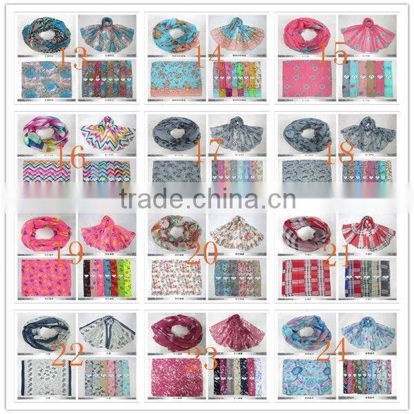 2015 new fashion women ployester shawl wrap scarf Sea cucumber pattern scarives