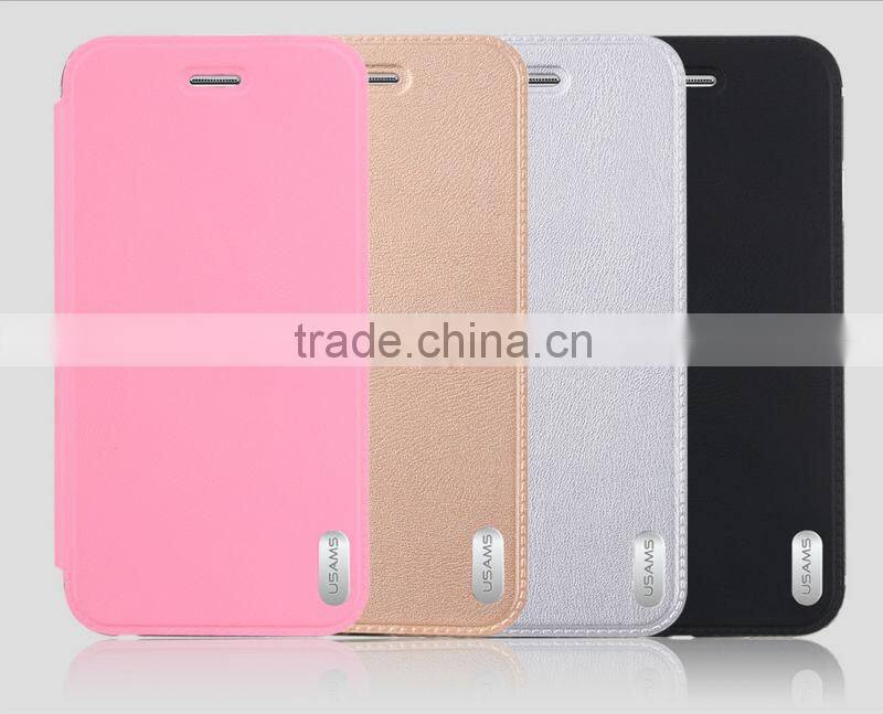 USAMS PC+TPU+Metal flip case for iphone 6/6plus