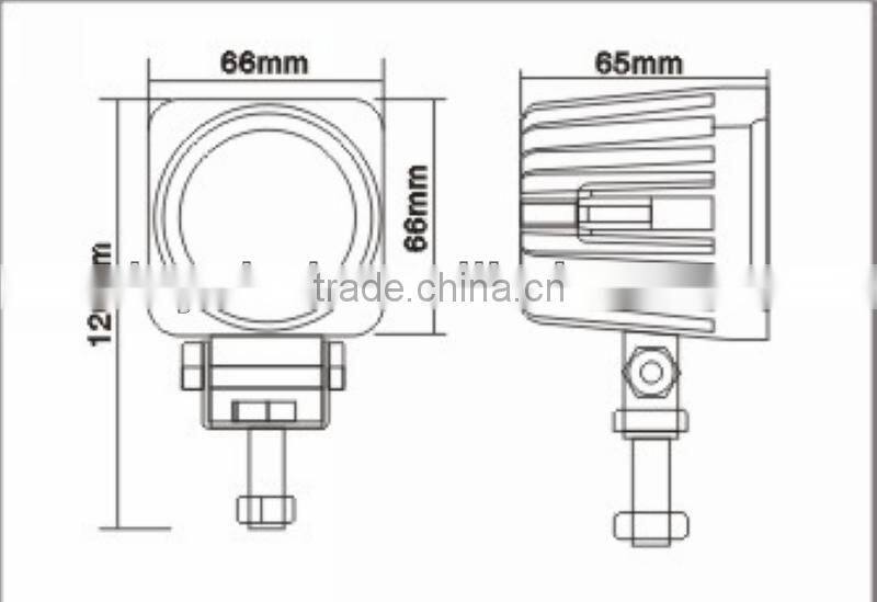 China manufacturer 12w LED driving lights 12v LED tractor work light 24v working of LED