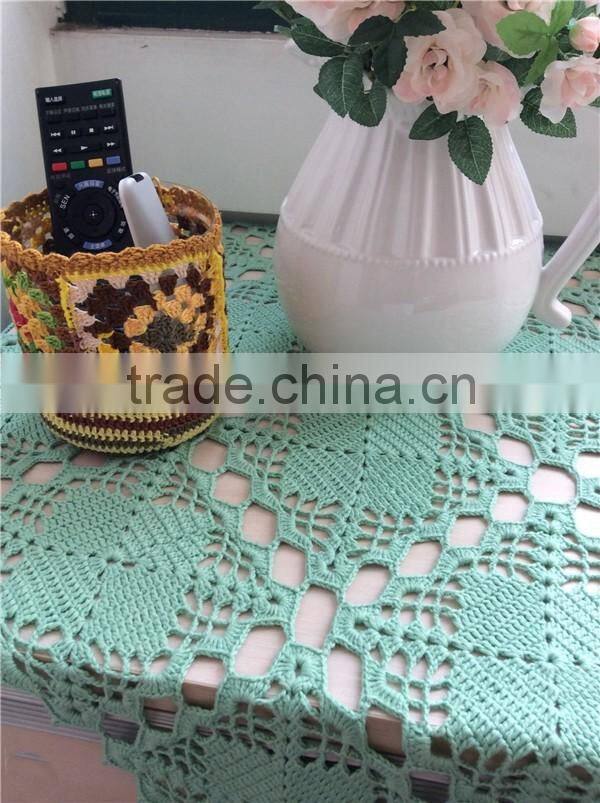 factory wholesale handmade tablecloth green color