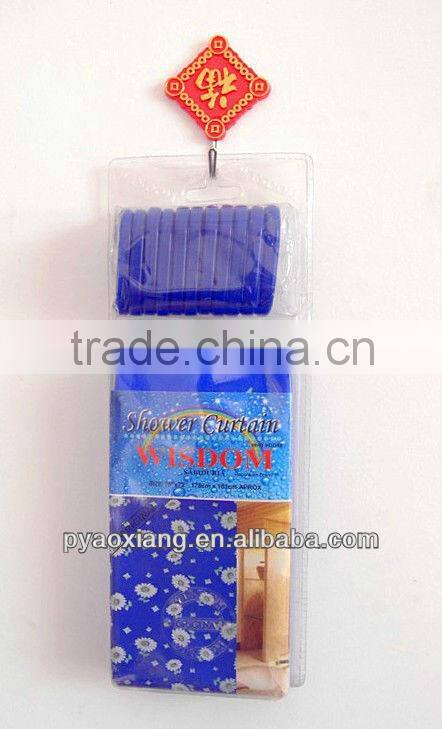 Best-Selling Durable Eco-friendly Ocean Purple Shower Or Bathroom Curtains With 12 Hooks For Department Store Hotel