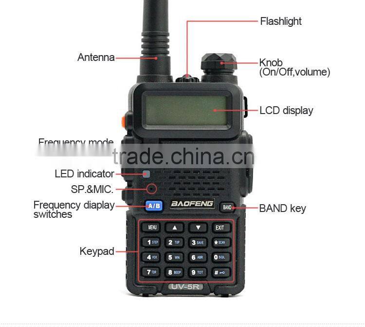 Green color Original BAOFENG handheld uv-5r dual band walkie talkie with CE FCC Certificate