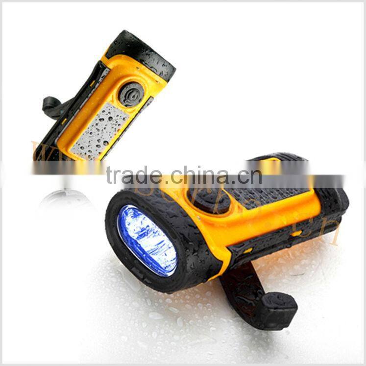 Wholesale LED Light Bar LED Tactical ABS Hand Cranking Flashlights Solar Power Outdoor Spotlight