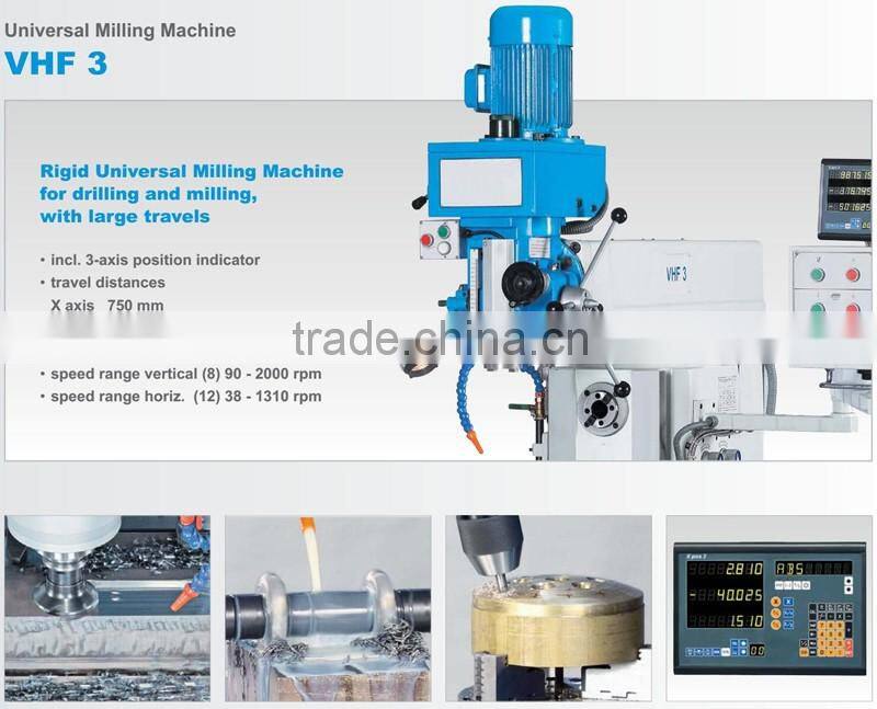 Universal Milling Machine VHF3 with more travels and infinitely variable speed