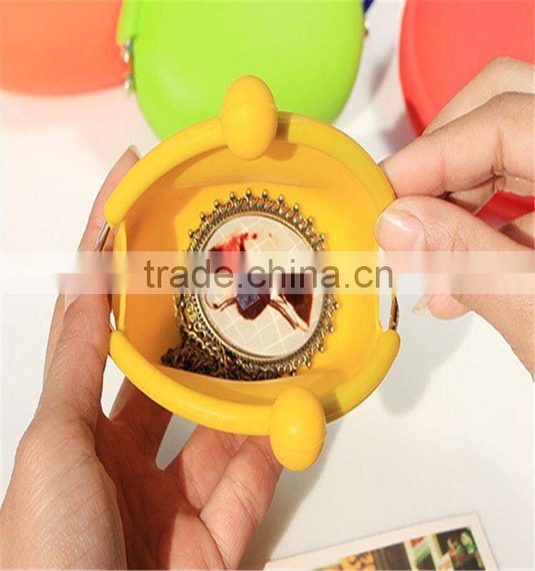 Button Silicone Cosmetic Pouch/Custom Silicone Key Pouch