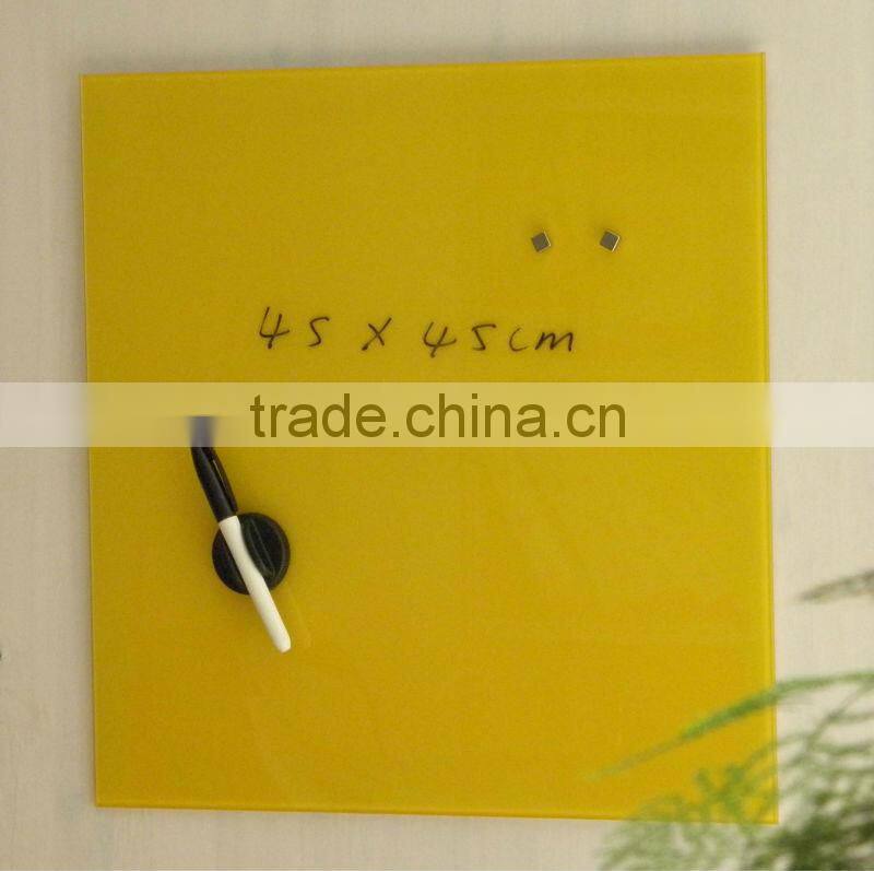 promotion colorful magnetic tempered glass kids drawing board