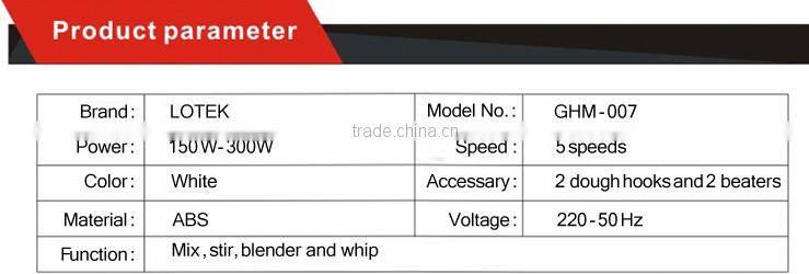 300w home appliance electric hand mixers for sale