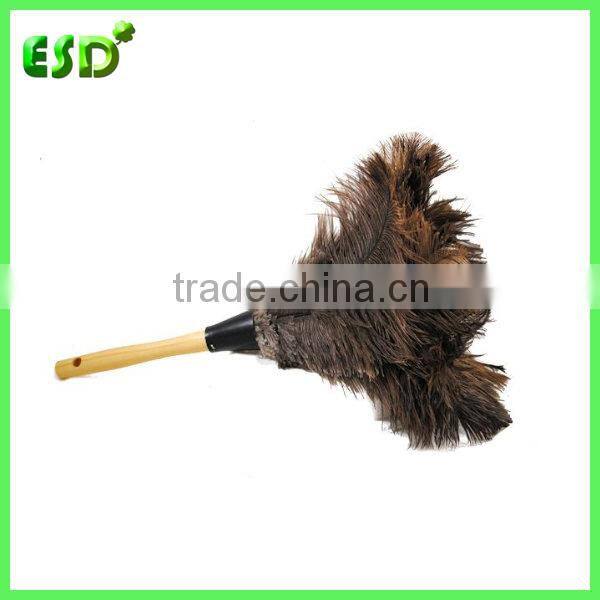 Large Natural Ostrich Feather Duster With Wooden Handle