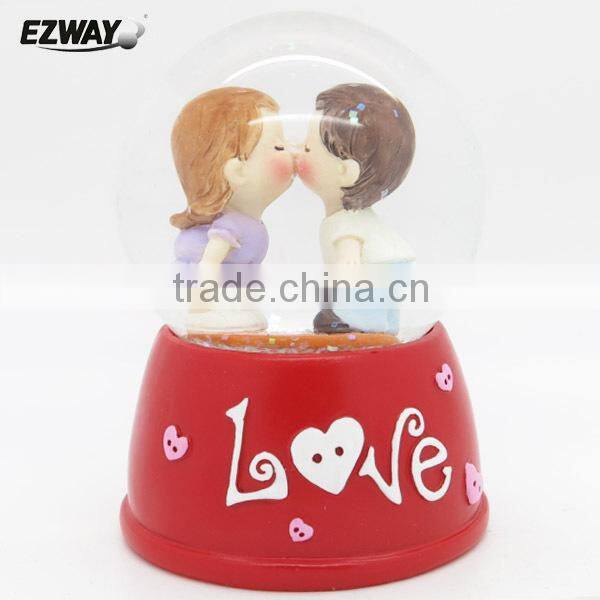 Custom made wedding couple snow globe for wedding decorations