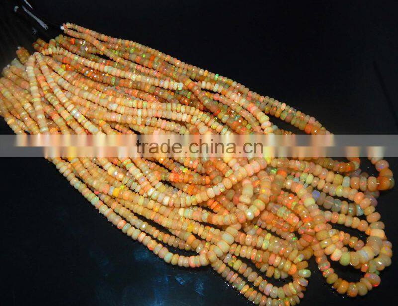 NATURAL FACETED ETHIOPIAN OPAL BEADS