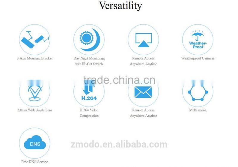 Zmodo P2P 720P Camera 4CH PoE IP camera NVR Kit