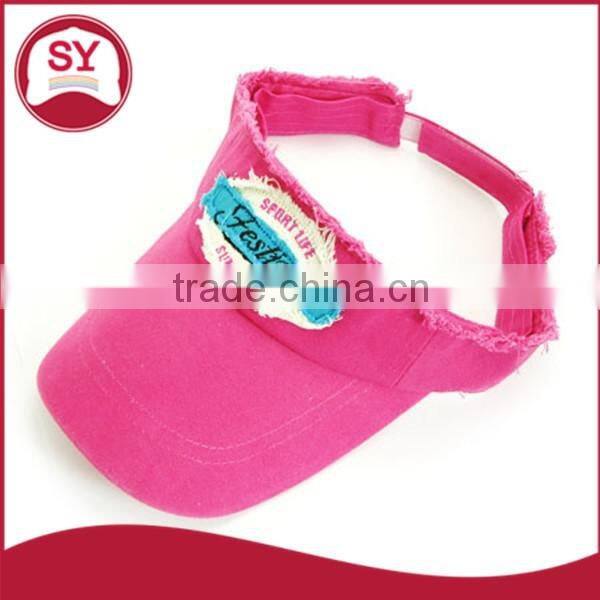 OEM/ODM fashion washed custom cheap sun visor hat