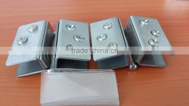 HJ-068 Best price 10cm square stainless steel double hinge China supplier glass hinge