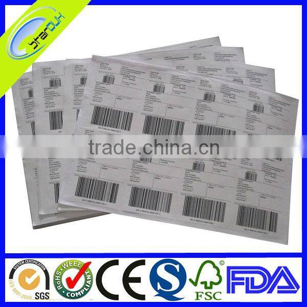 paper barcode sticker sheet