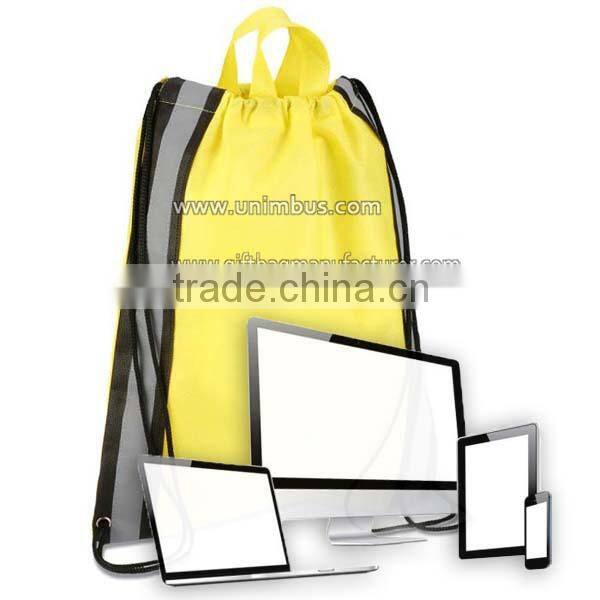 Fashionable no-woven fabric drawstring backpack