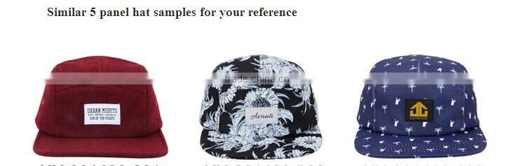 cotton fitted embroidered snapback 5 panel baseball hat