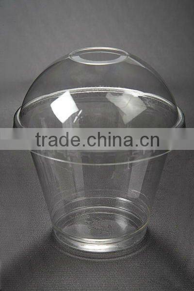 transparent PET 10oz plastic ice-cream cup