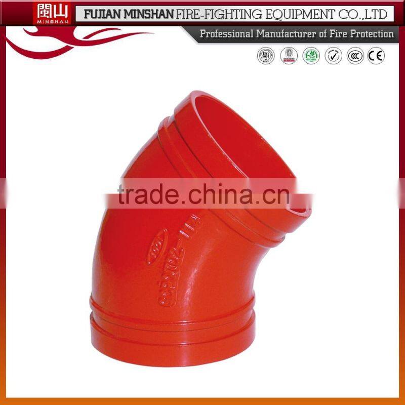 ductile iron Grooved Elbow steel pipe fitting