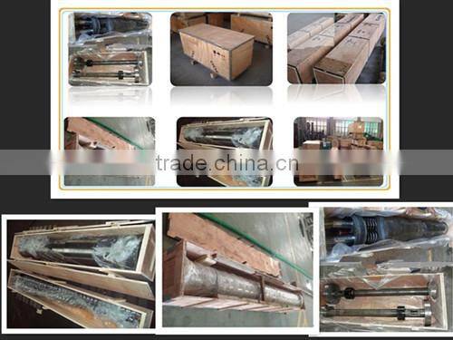 High speed bimetallic conical twin screw and barrel for pipe extrusion machine