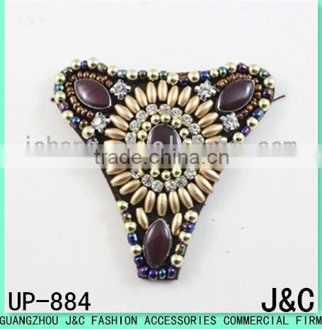 2017 newest Acrylic beaded sandals uppers