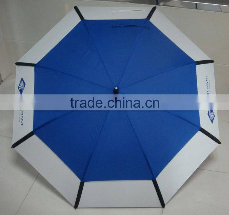Double canopy golf umbrella, two layer umbrella,windproof umbrella