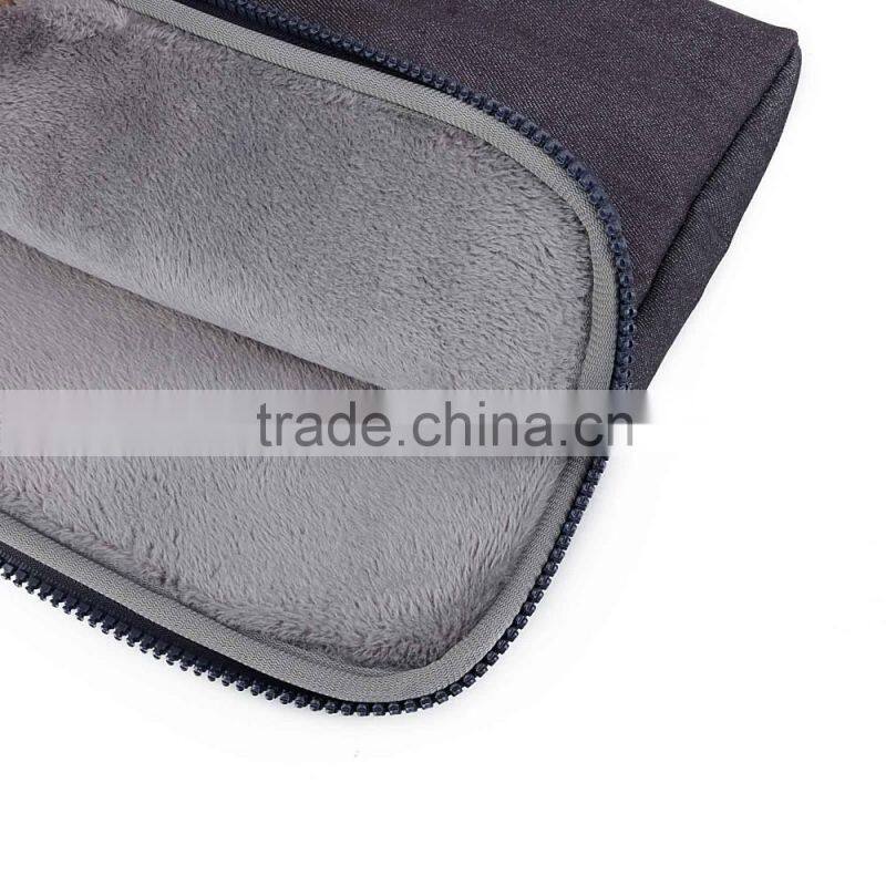 Multifunction laptop shoulder strap bag briefcase premium denim fabric 11-15 inch notebook computer for macBook case B022845(1)