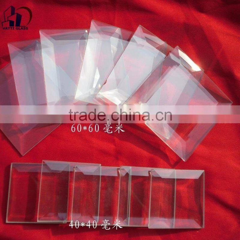 Competitive price beveled polished edge toughened glass