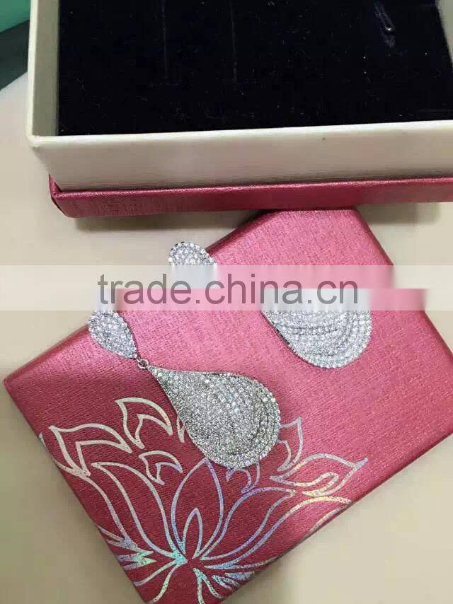 Bridal style Micro setting Cubic zirconia Bridal earrings